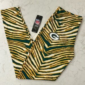 Zubaz Women's Green Bay Packers Leggings Medium NWT